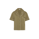 HOMMEY - SHORT SLEEVE SLEEP SHIRT | MATCHA | EXTRA LARGE