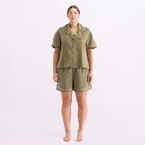 HOMMEY - SHORT SLEEVE SLEEP SHIRT | MATCHA | EXTRA LARGE
