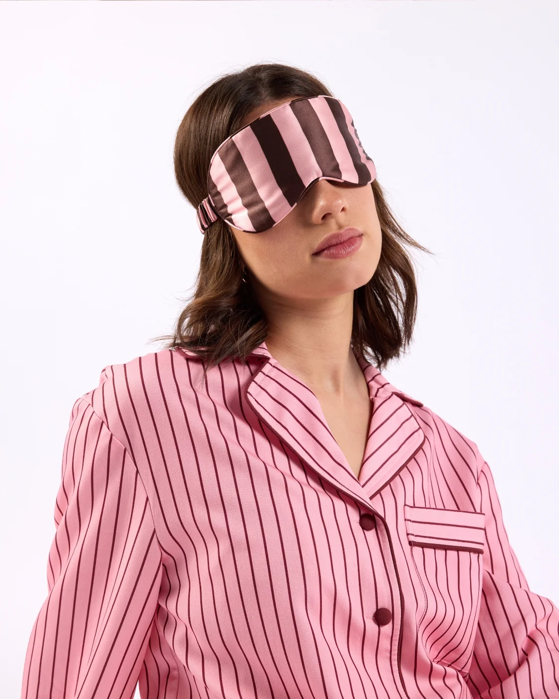 HOMMEY - SILK EYEMASK | ROCKY ROAD STRIPES