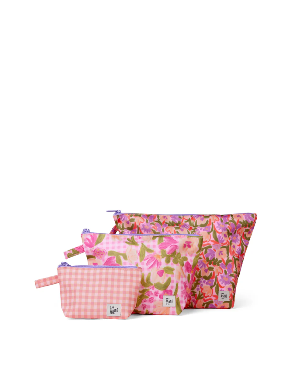 THE SOMEWHERE CO - HANDY POUCH TRIO | PETAL PARTY