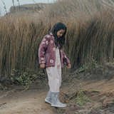CRYWOLF - RAIN OVERALLS | DUSTY PINK | SIZE 4YR