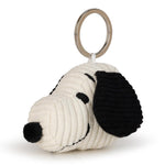 Snoopy Head Corduroy Keychain Cream