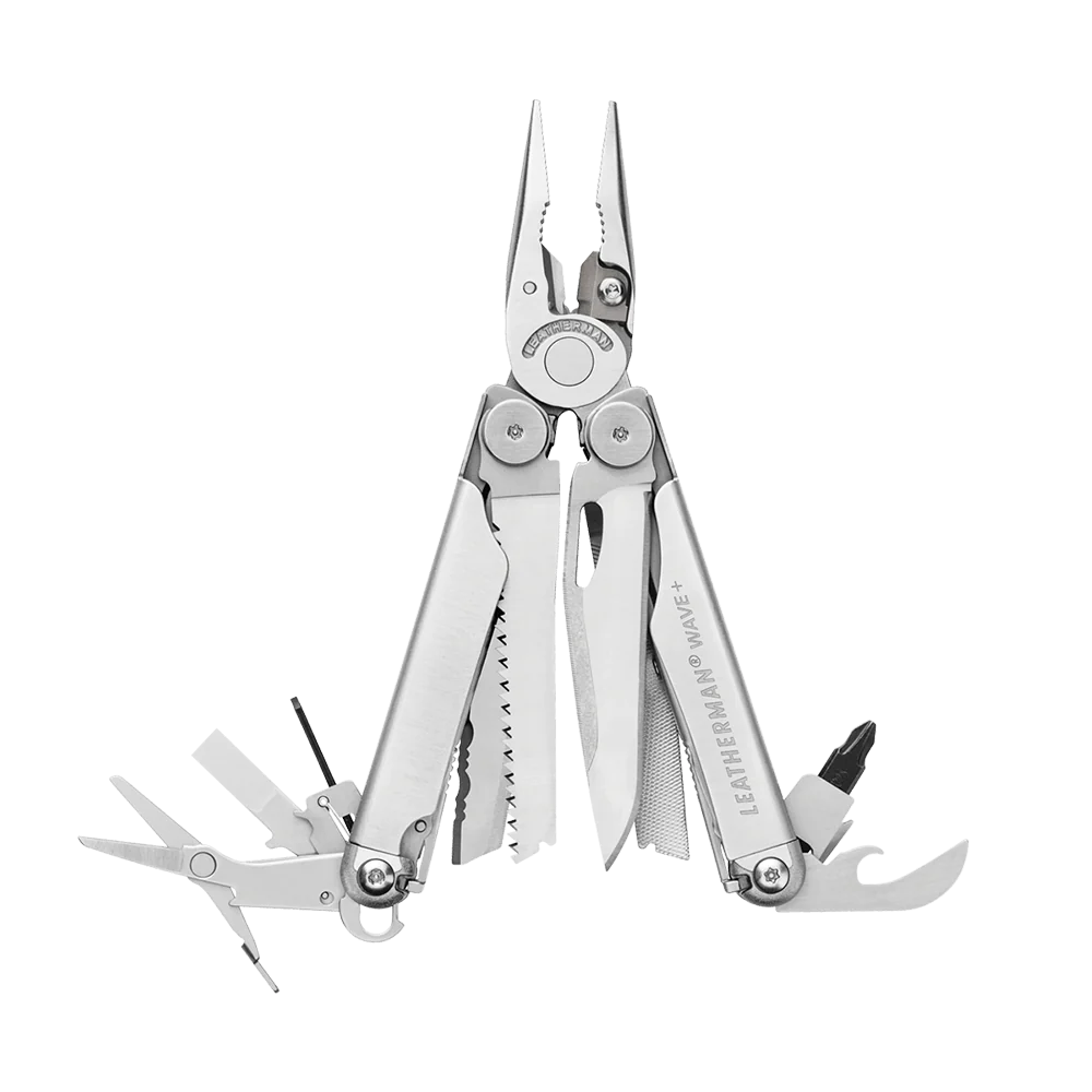 LEATHERMAN - WAVE + | 18 PIECE MULTI TOOL | STAINLESS W/ NYLON BUTTON SHEATH 