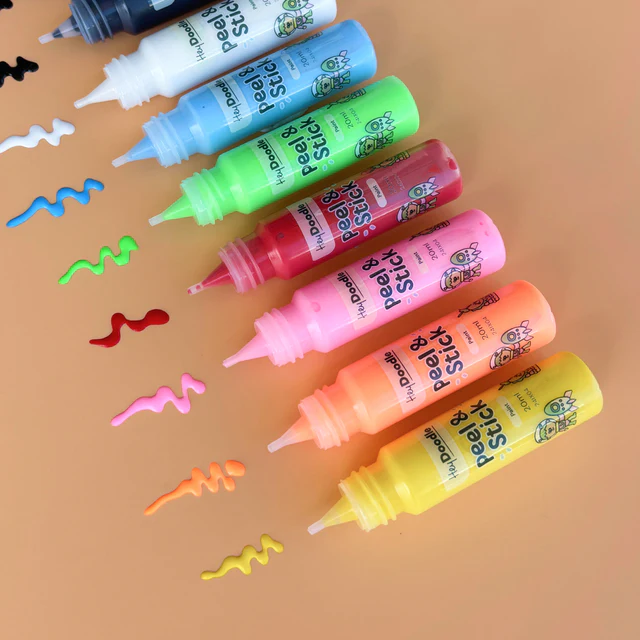 HEY DOODLE - PEEL & STICK SOLID PAINT | EASY PEEL AND STICKABLE COLOURS
