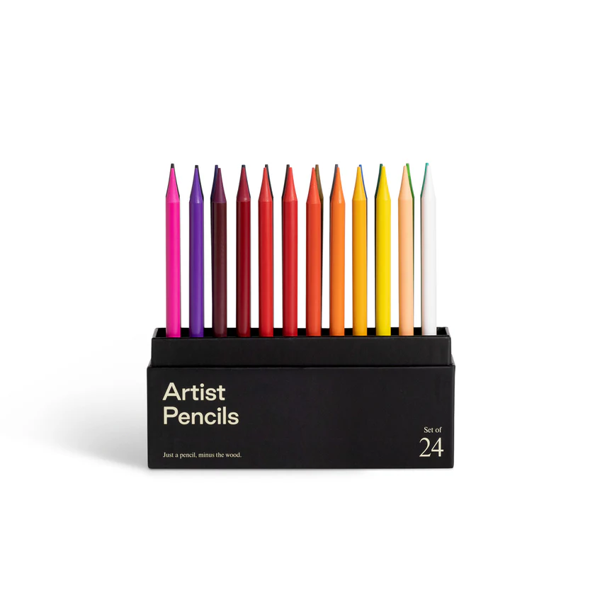 KARST - WOODLESS ARTIST PENCILS - SET OF 24 - ASSORTED COLOURS