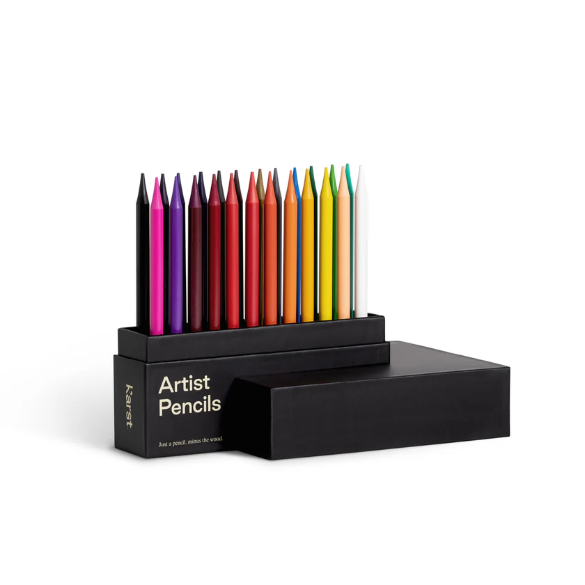KARST - WOODLESS ARTIST PENCILS - SET OF 24 - ASSORTED COLOURS