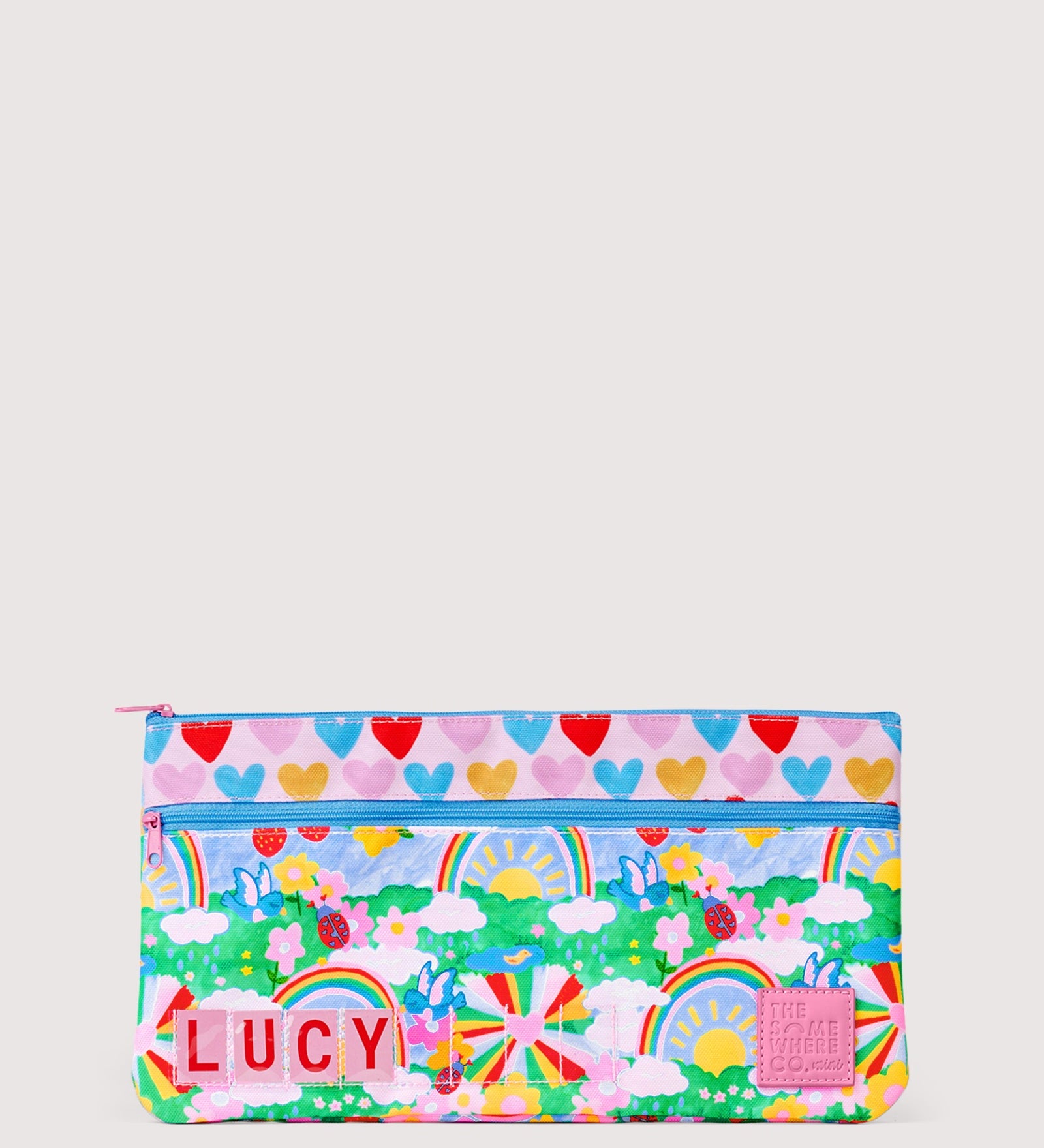 The Somewhere Co Mini ID Pencil Case Rainbow Garden