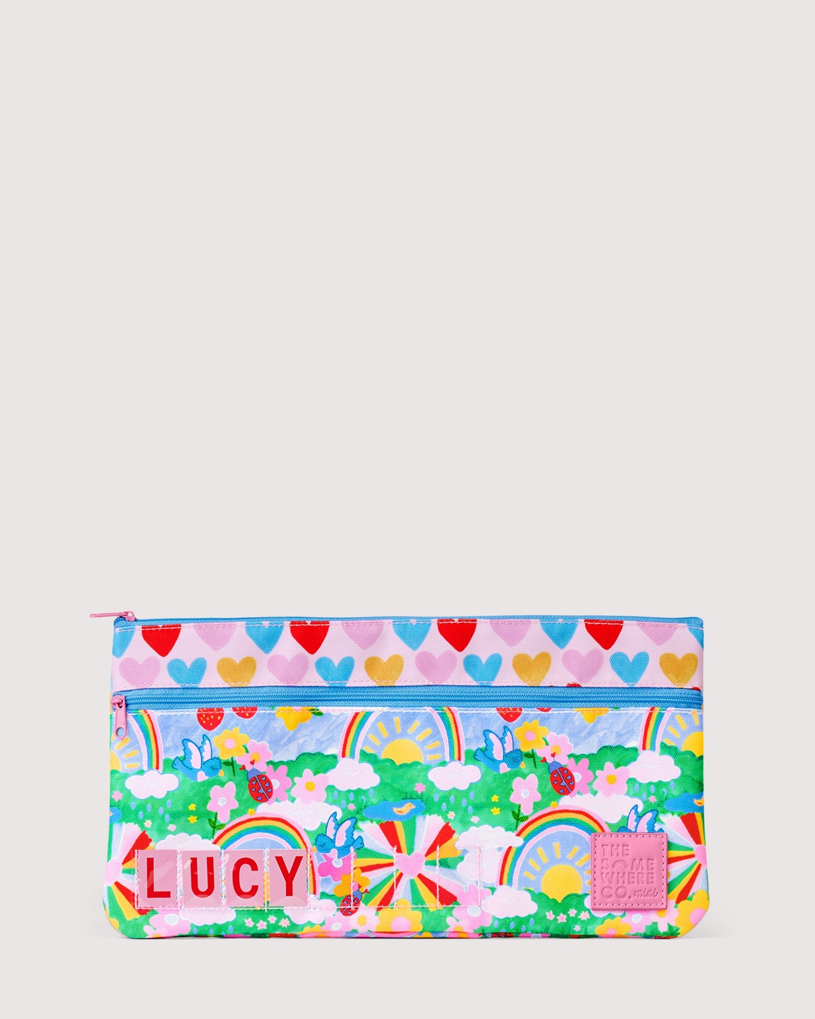 The Somewhere Co Mini ID Pencil Case Rainbow Garden