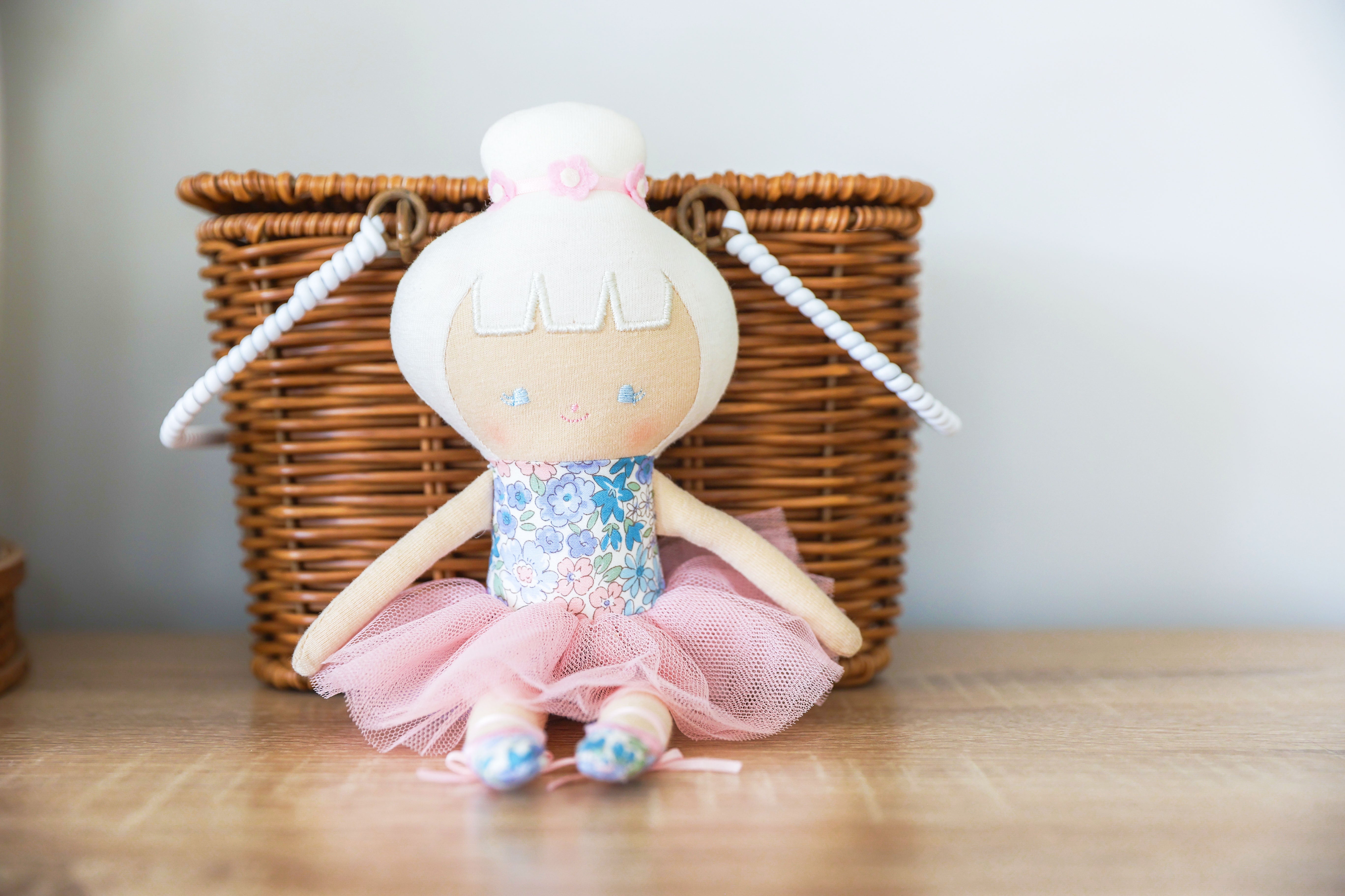 Alimrose Liberty Blue Baby Ballerina doll lifestyle