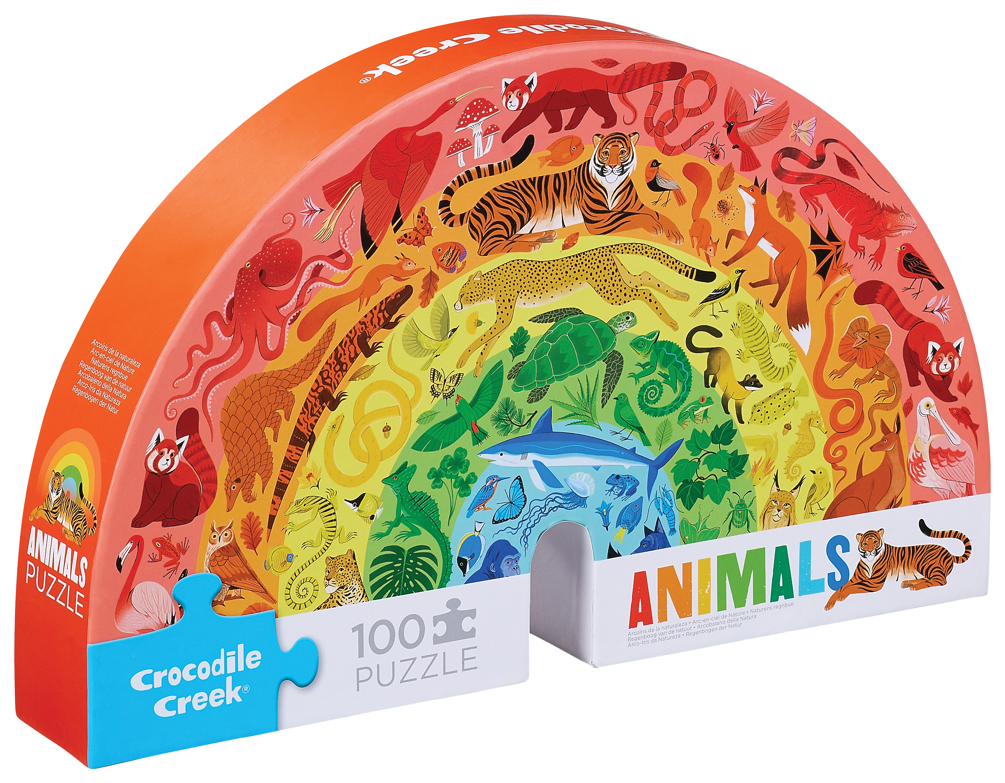 CROCODILE CREEK - RAINBOW PUZZLE 100 PC | ANIMALS