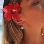 MTL - HIBISCUS HOOP STERLING SILVER