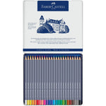 FABER-CASTELL - GOLDFABER AQUA WATERCOLOUR PENCILS | TIN OF 24 open tin