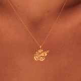MTL - HIBISCUS NECKLACE 18K GOLD VERMEIL