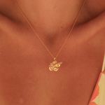 MTL - HIBISCUS NECKLACE 18K GOLD VERMEIL