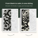 Still&Slow One Colour Colouring Book Flowers Edition