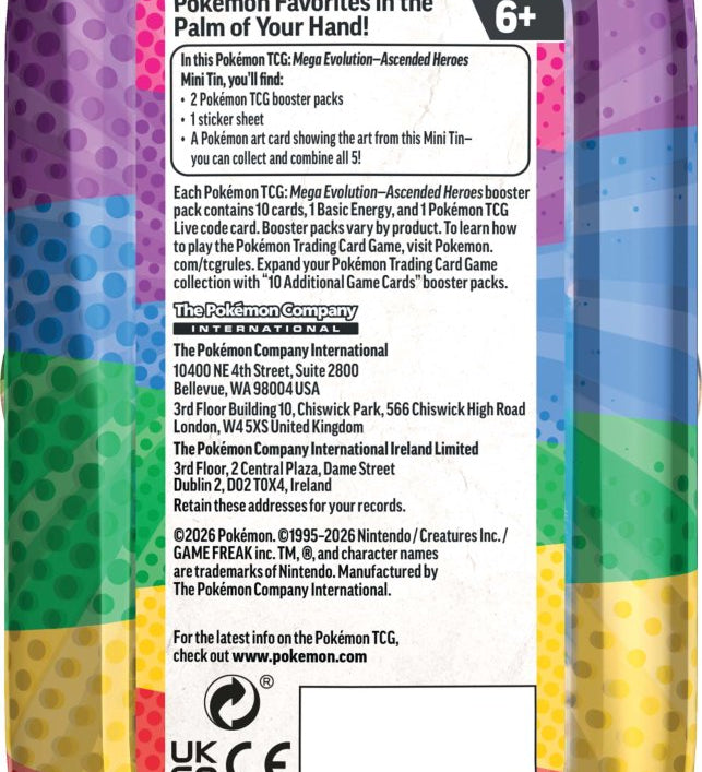 POKEMON - POKEMON TCG ME2.5 ASCENDED HEROES MINI TIN