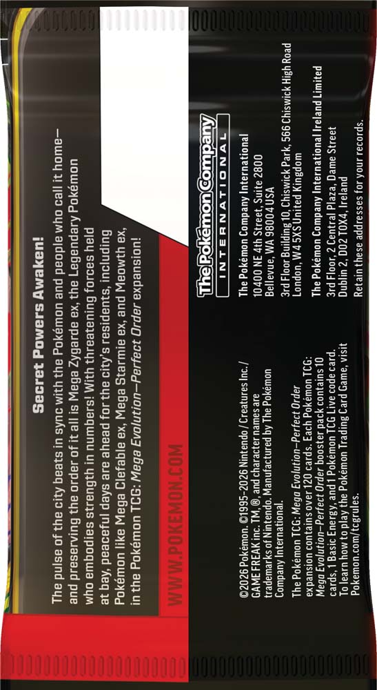 POKEMON - POKEMON TCG | MEGA EVOLUTIONS 3 PERFECT ORDER BOOSTER