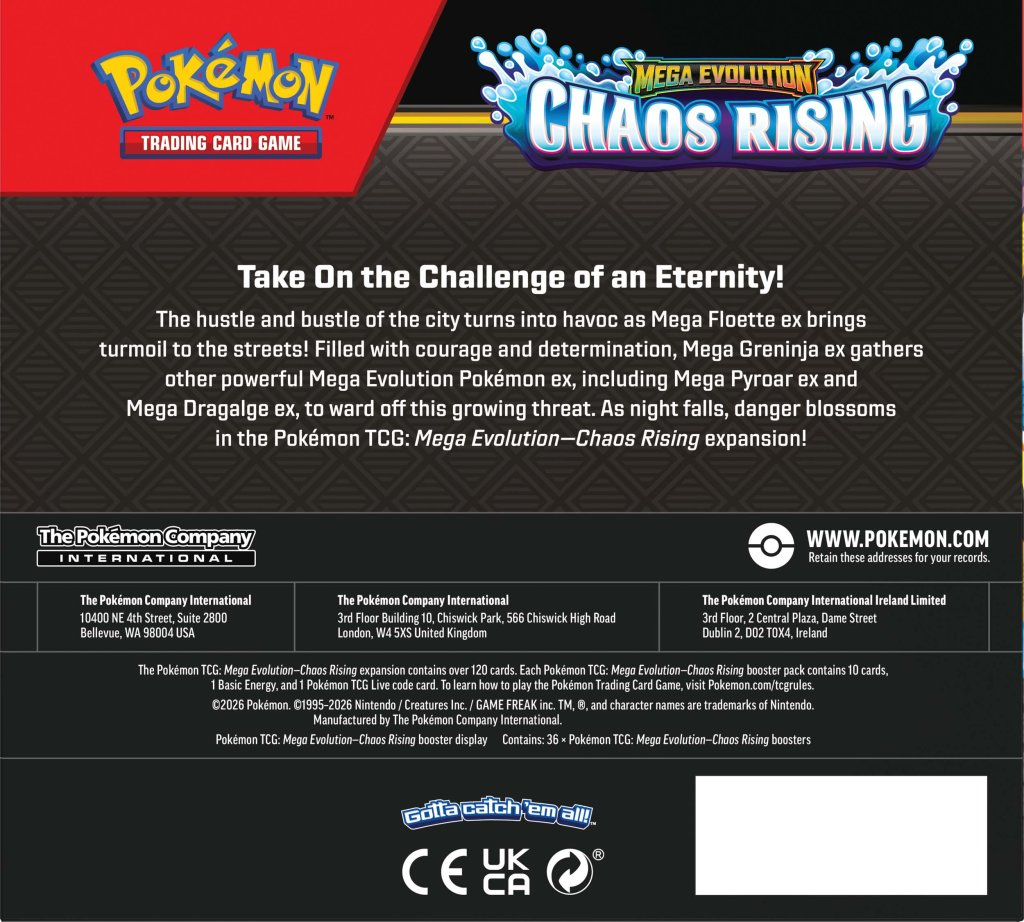 POKEMON - POKEMON TCG | MEGA EVOLUTION CHAOS RISING BOOSTER BOX (SEALED)