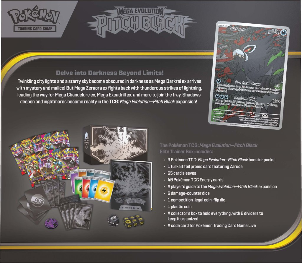 POKEMON - POKEMON TCG | MEGA EVOLUTIONS 5 PITCH BLACK ELITE TRAINER BOX