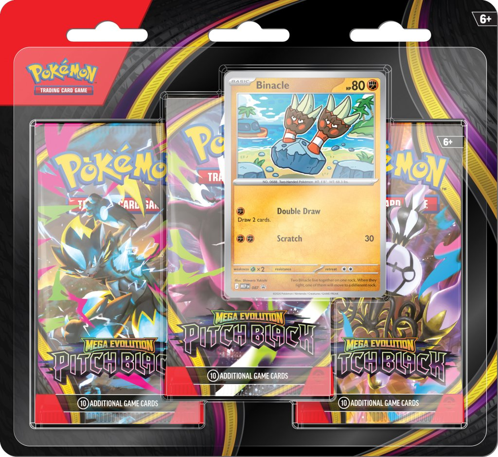 POKEMON - POKEMON TCG | MEGA EVOLUTIONS 5 PITCH BLACK THREE BOOSTER BLISTER 