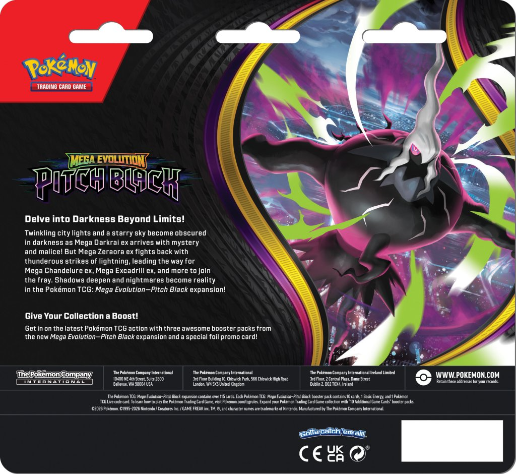 POKEMON - POKEMON TCG | MEGA EVOLUTIONS 5 PITCH BLACK THREE BOOSTER BLISTER 
