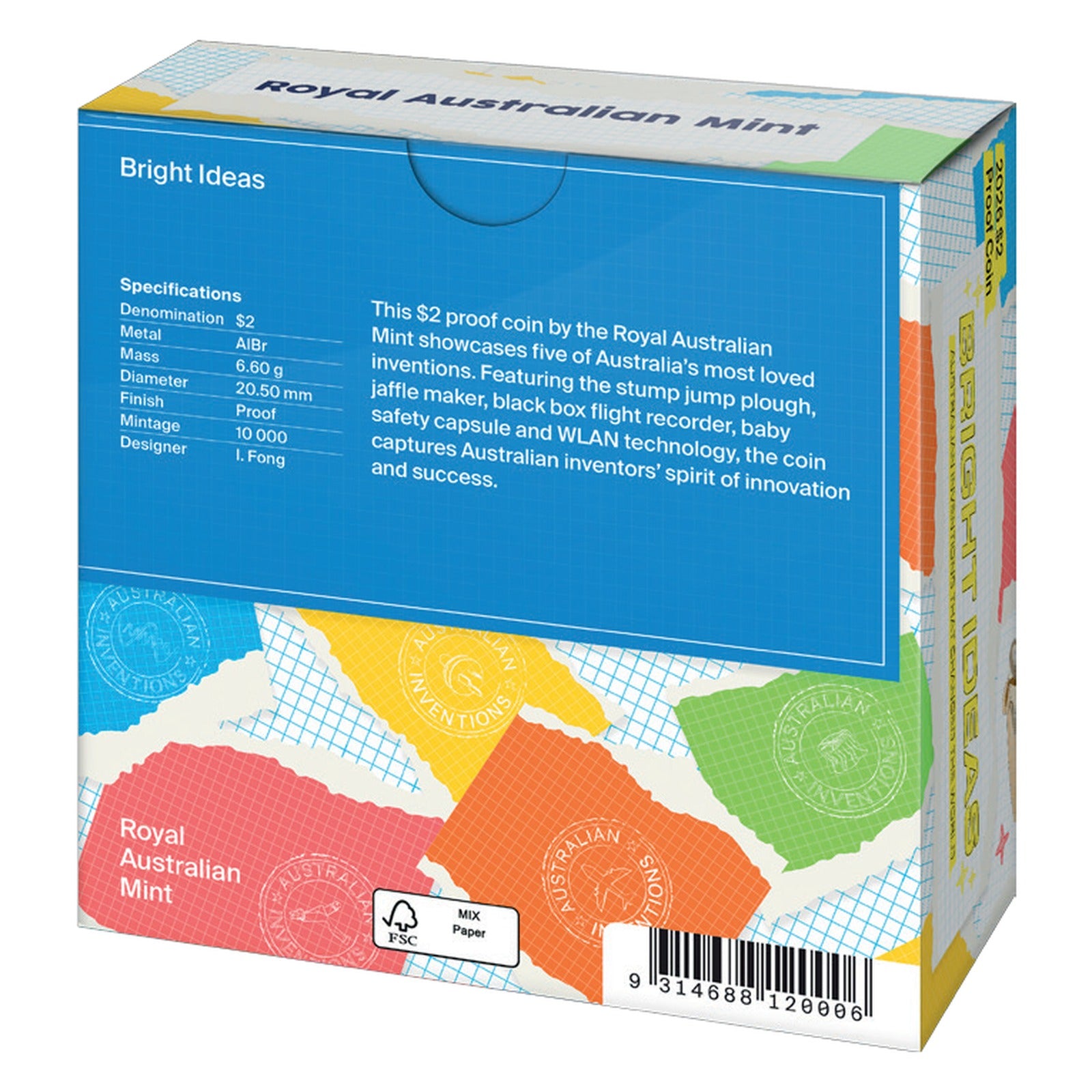 Royal Australian Mint 2026 $2 Proof Coin, Bright Ideas