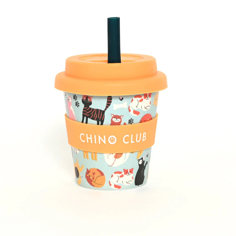 CHINO CLUB - BAMBOO BABY CHINO CUP | 4 OZ | KITTY CAT