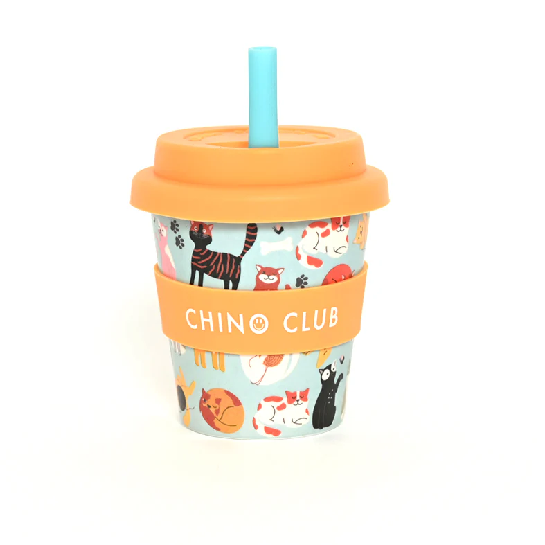 CHINO CLUB - BAMBOO BABY CHINO CUP | 4 OZ | KITTY CAT