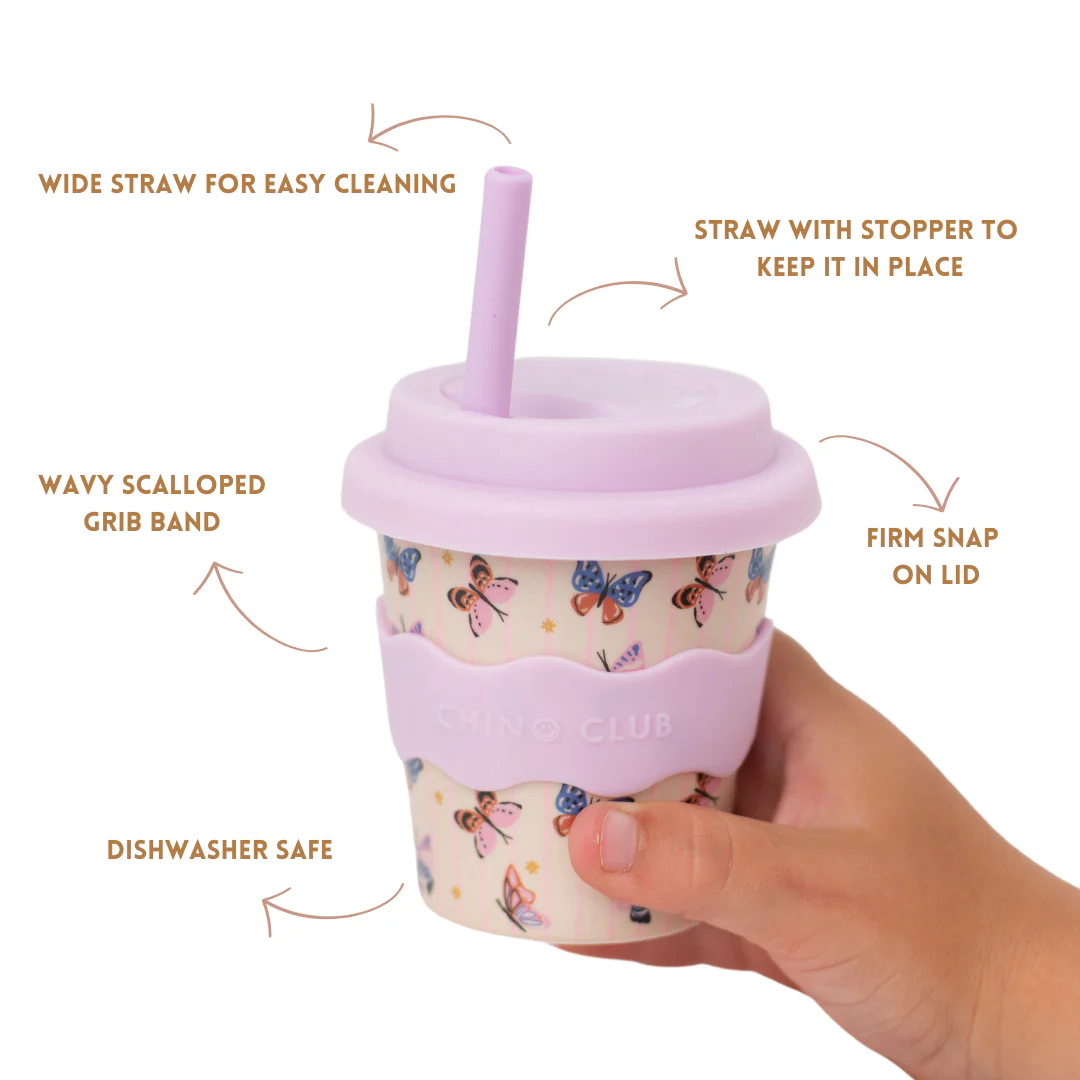 CHINO CLUB - BAMBOO BABY CHINO CUP | 4 OZ | BUTTERFLY