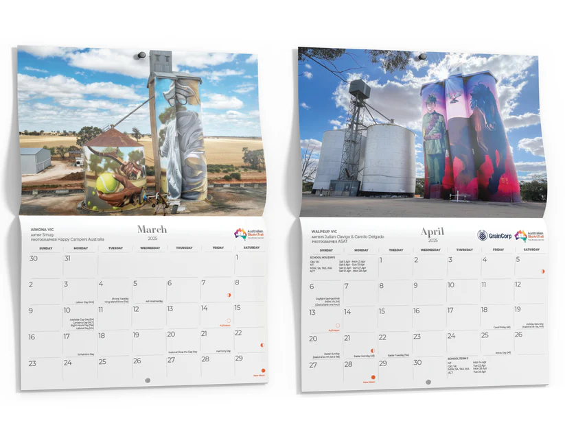 AUSTRALIAN SILO ART - SILO ART WALL CALENDAR | 2025