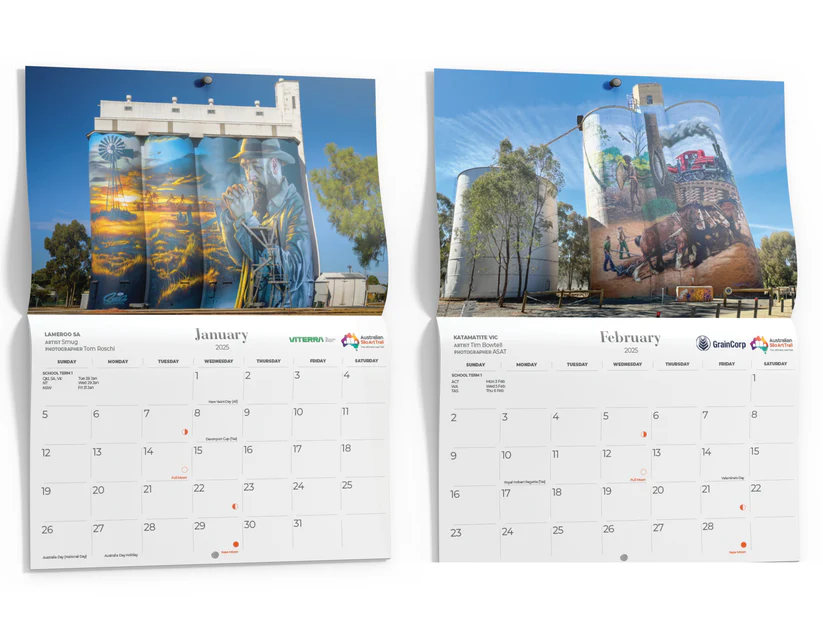 AUSTRALIAN SILO ART - SILO ART WALL CALENDAR | 2025