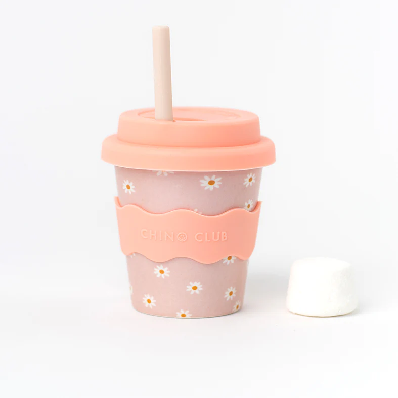 CHINO CLUB - BAMBOO BABY CHINO CUP | 4 OZ | PINK DAISY