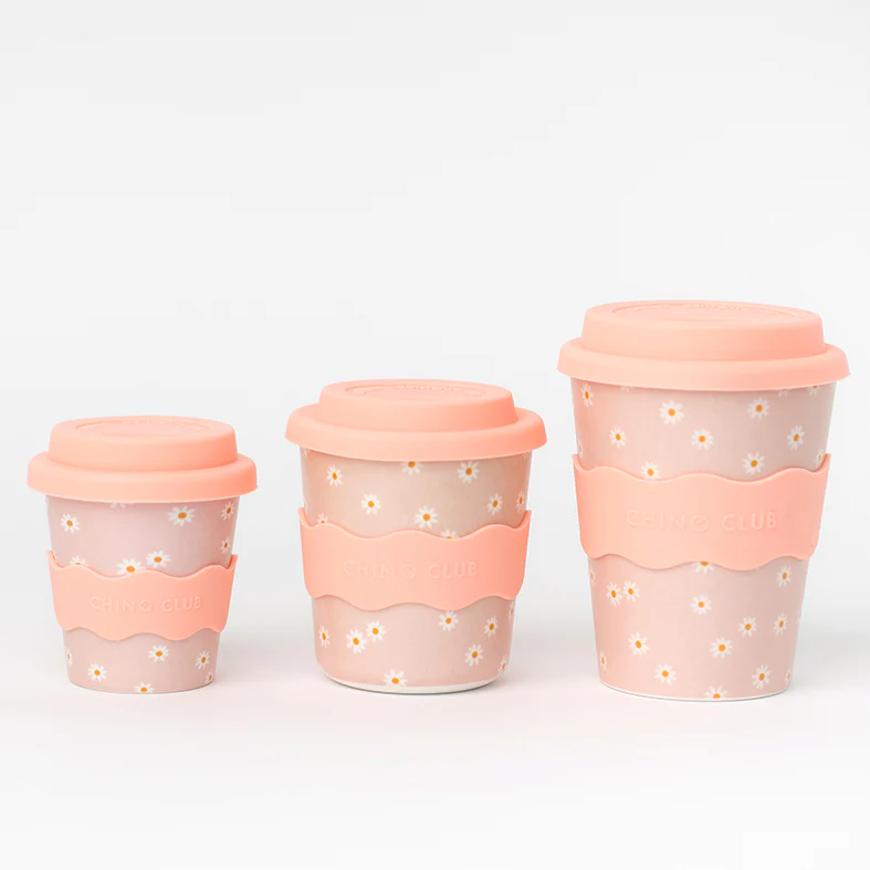 CHINO CLUB - BAMBOO BABY CHINO CUP | 4 OZ | PINK DAISY