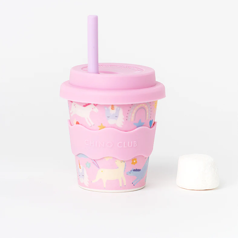 CHINO CLUB - BAMBOO BABY CHINO CUP | 4 OZ | PINK UNICORN