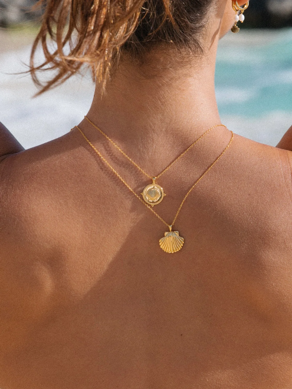 MTL - SUN SHELL NECKLACE IN 18K GOLD VERMEIL