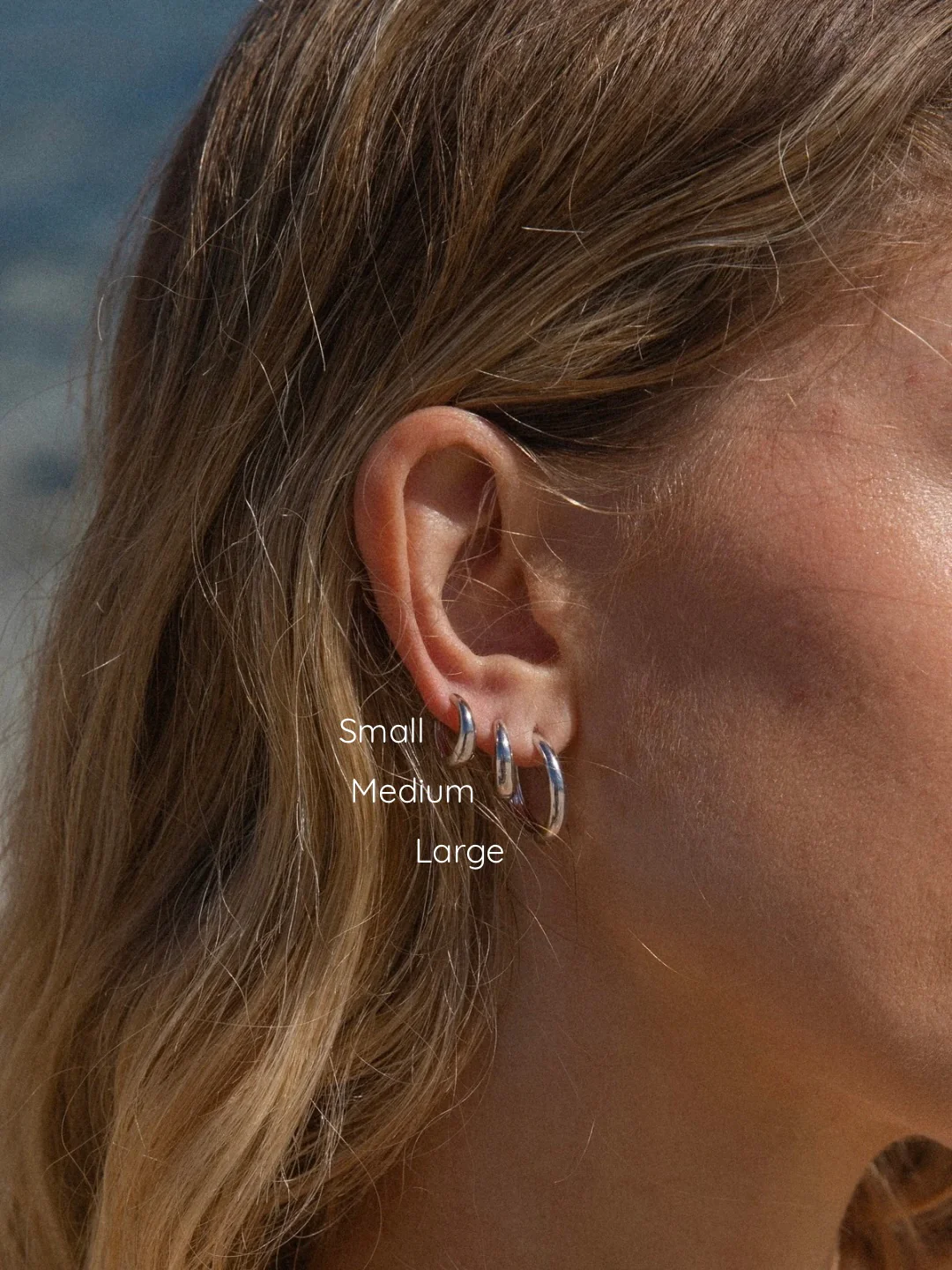MTL - ISLAND GLOW | HOOPS IN STERLING SILVER | LARGE