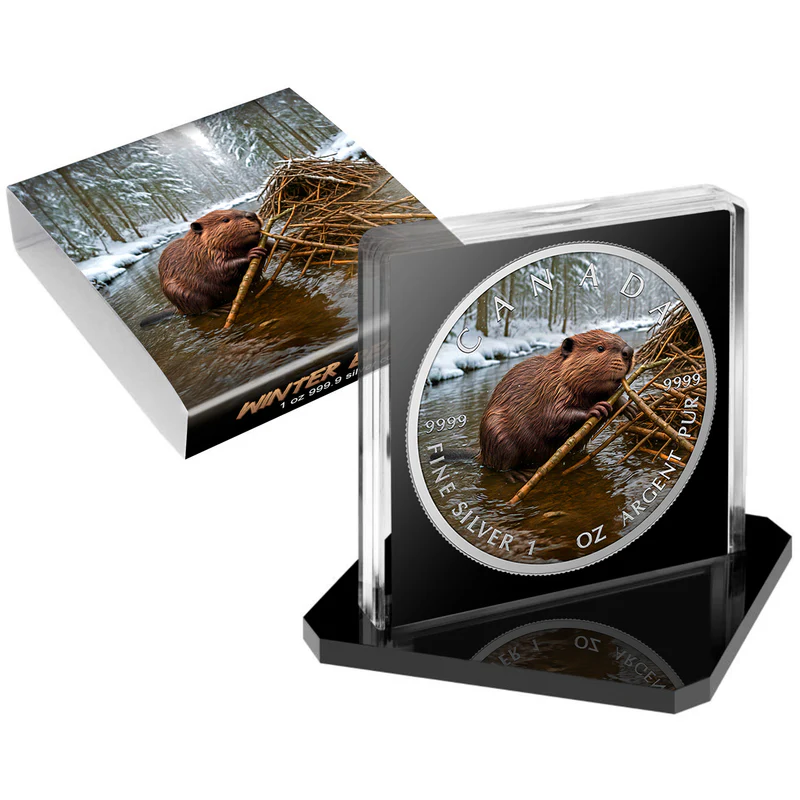 O&G - WINTER BEAVER 2025 CANADA MAPLE LEAF 1OZ SILVER COIN
