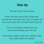 AZURE BELLE - MILLIE VALENTINE OG TEEN TIE BRIEF (PINK) [SIZE:TEEN | 12]