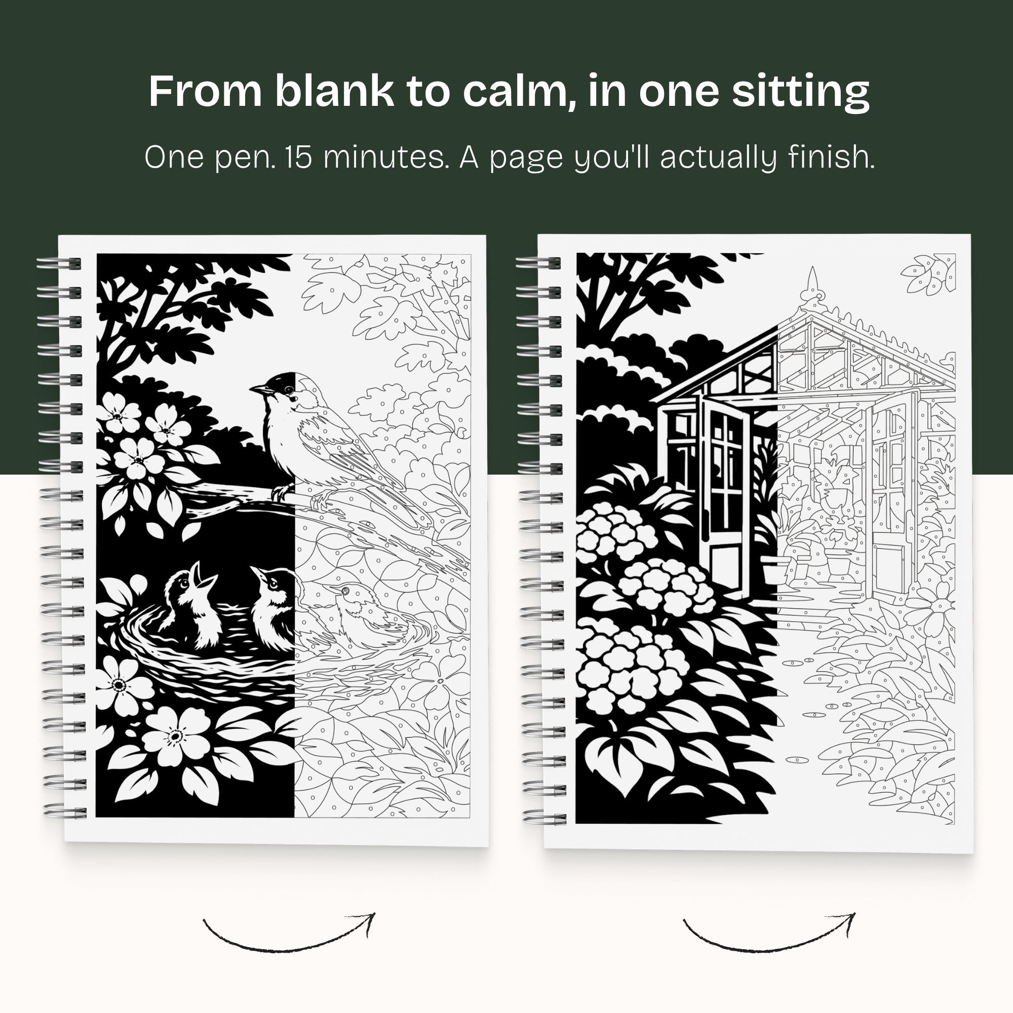 Still&Slow One Colour Colouring Book Spring Edition