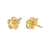 MTL - HIBISCUS STUDS 18K GOLD VERMEIL