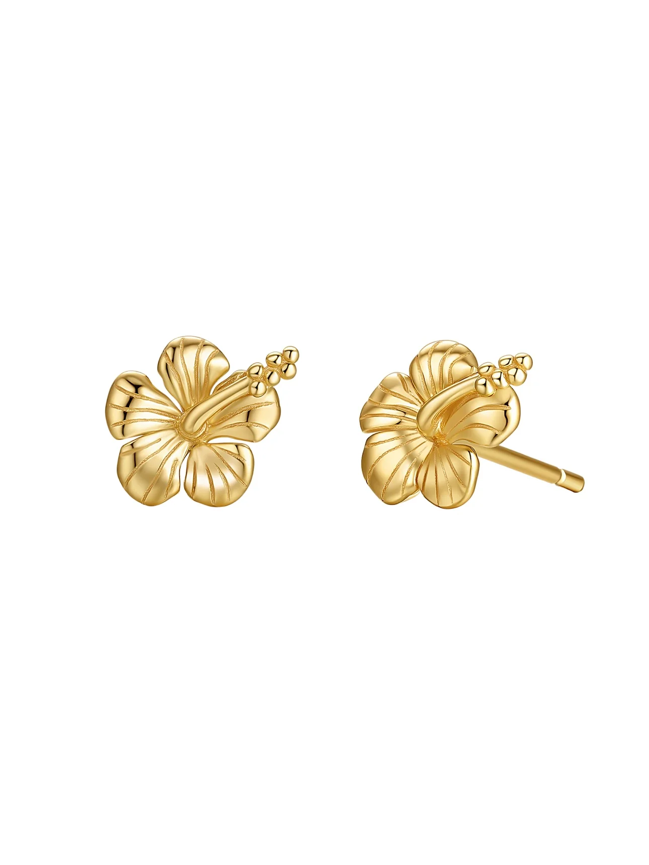 MTL - HIBISCUS STUDS 18K GOLD VERMEIL