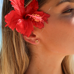 MTL - HIBISCUS STUDS 18K GOLD VERMEIL