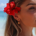 MTL - HIBISCUS STUDS 18K GOLD VERMEIL