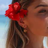 MTL - HIBISCUS STUDS 18K GOLD VERMEIL
