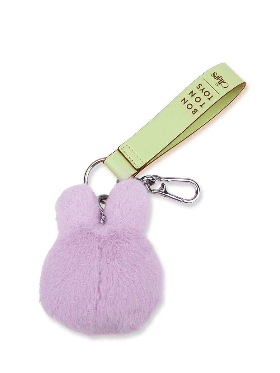 Miffy ECO Fuzzy Bag Charm Lilac 11cm side view