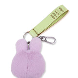 Miffy ECO Fuzzy Bag Charm Lilac 11cm side view