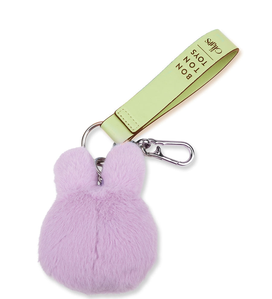 Miffy ECO Fuzzy Bag Charm Lilac 11cm side view