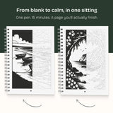 Still&Slow One Colour Colouring Book Ocean Edition