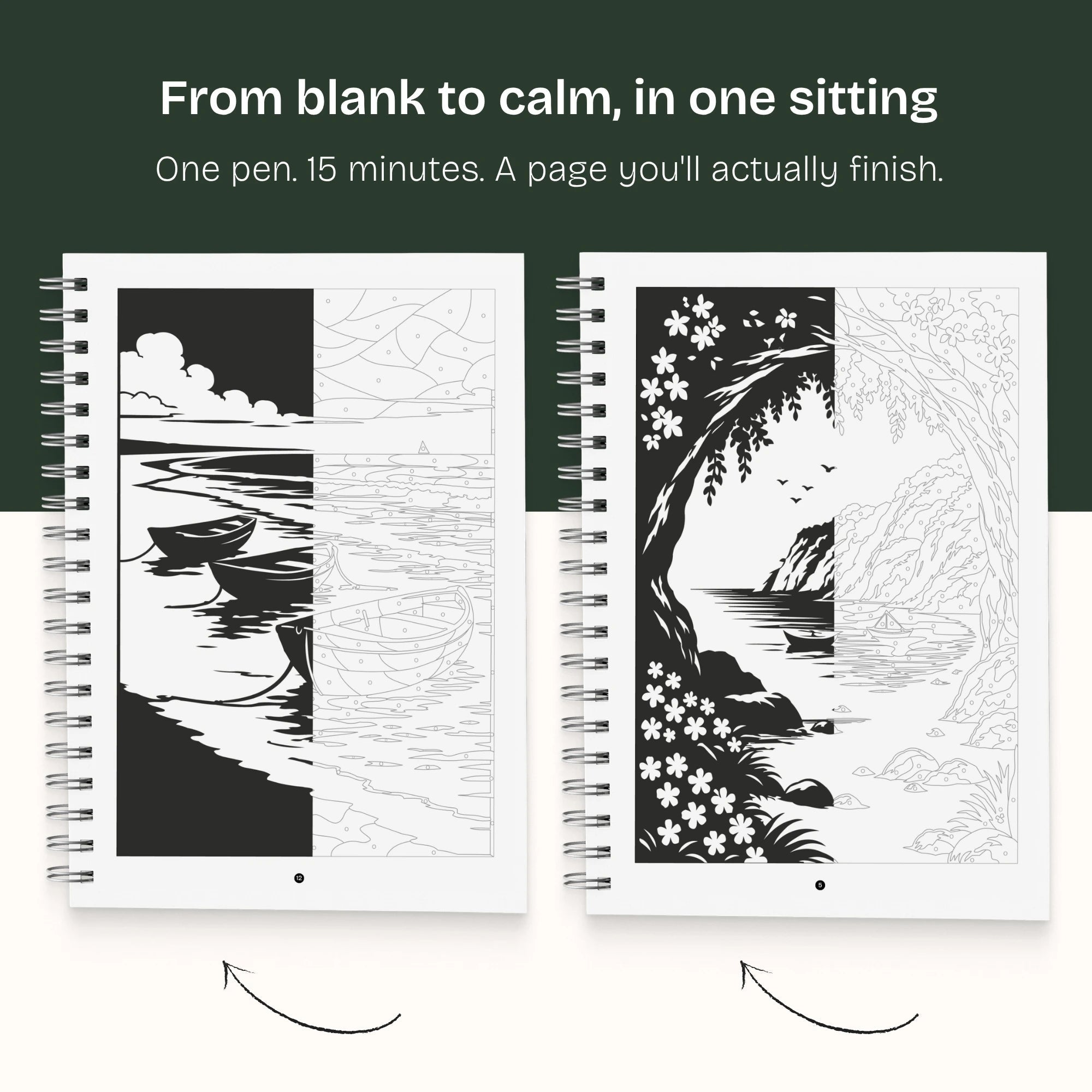 Still&Slow One Colour Colouring Book Ocean Edition