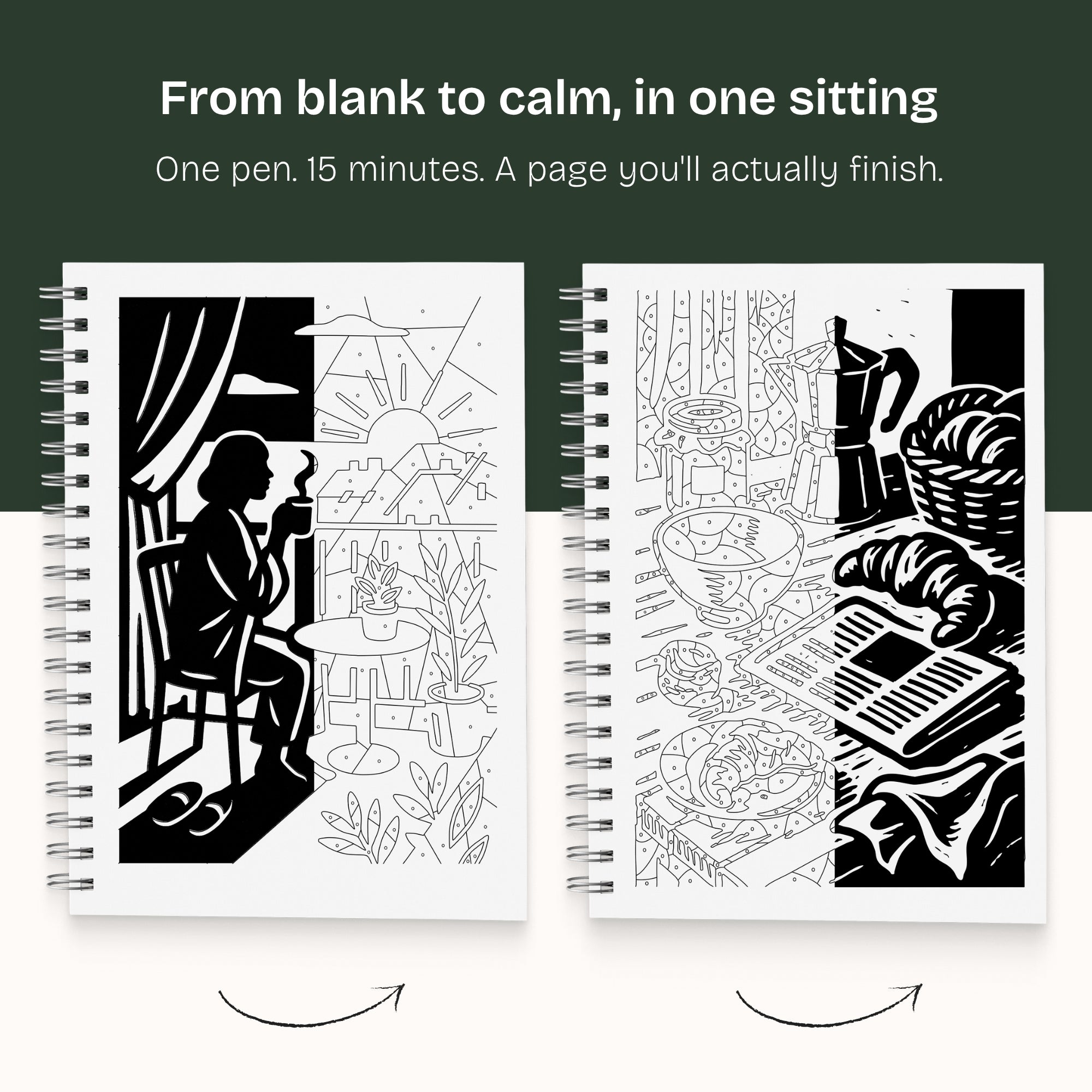 Still&Slow One Colour Colouring Book Original Edition